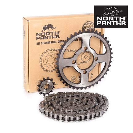 Kit Arrastre Acerado Platino 110 42t+12t 420h-122l